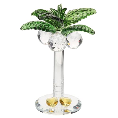 jojofuny Crystal Coconut Tree Ornament 3.93In Artificial Palm Tree Figurine Decorative Collectible...