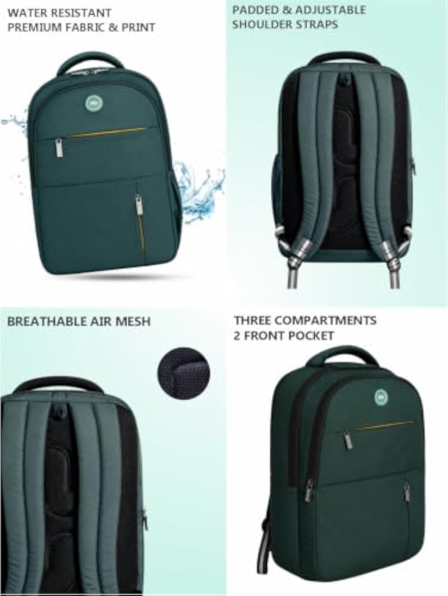 Pearlbags Den 20L Solid Backpack, Water Resistant