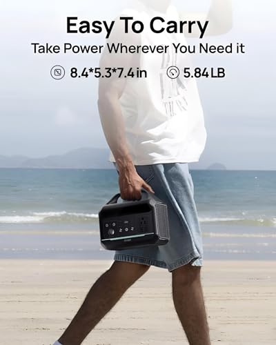 Image of Daran 300W Portable Power Station (600W Surge) | 192Wh LiFePO4 Solar Generator for Camping, RV & Emergency | 8-in-1 Lightweight Battery Supply with 60W PD & LED Light for Laptop, Drone