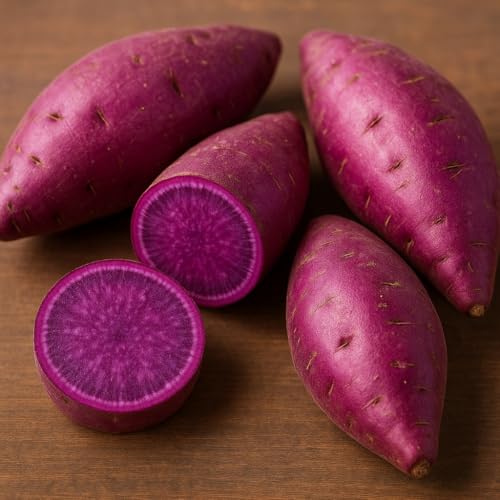 Purple Japanese Sweet Potatoes - By the Pound - Many Uses in Kitchen (3 Pounds)