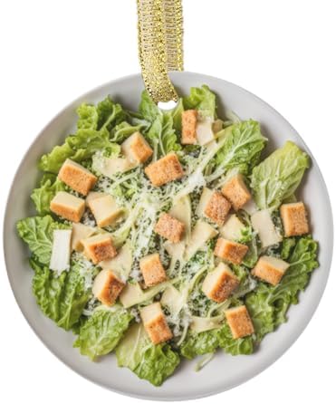 Food Themed Christmas Xmas Ornament Caesar Salad Foodie Accessories Gifts Holiday Tree Ornaments (Flat Design - NOT 3D) image 5