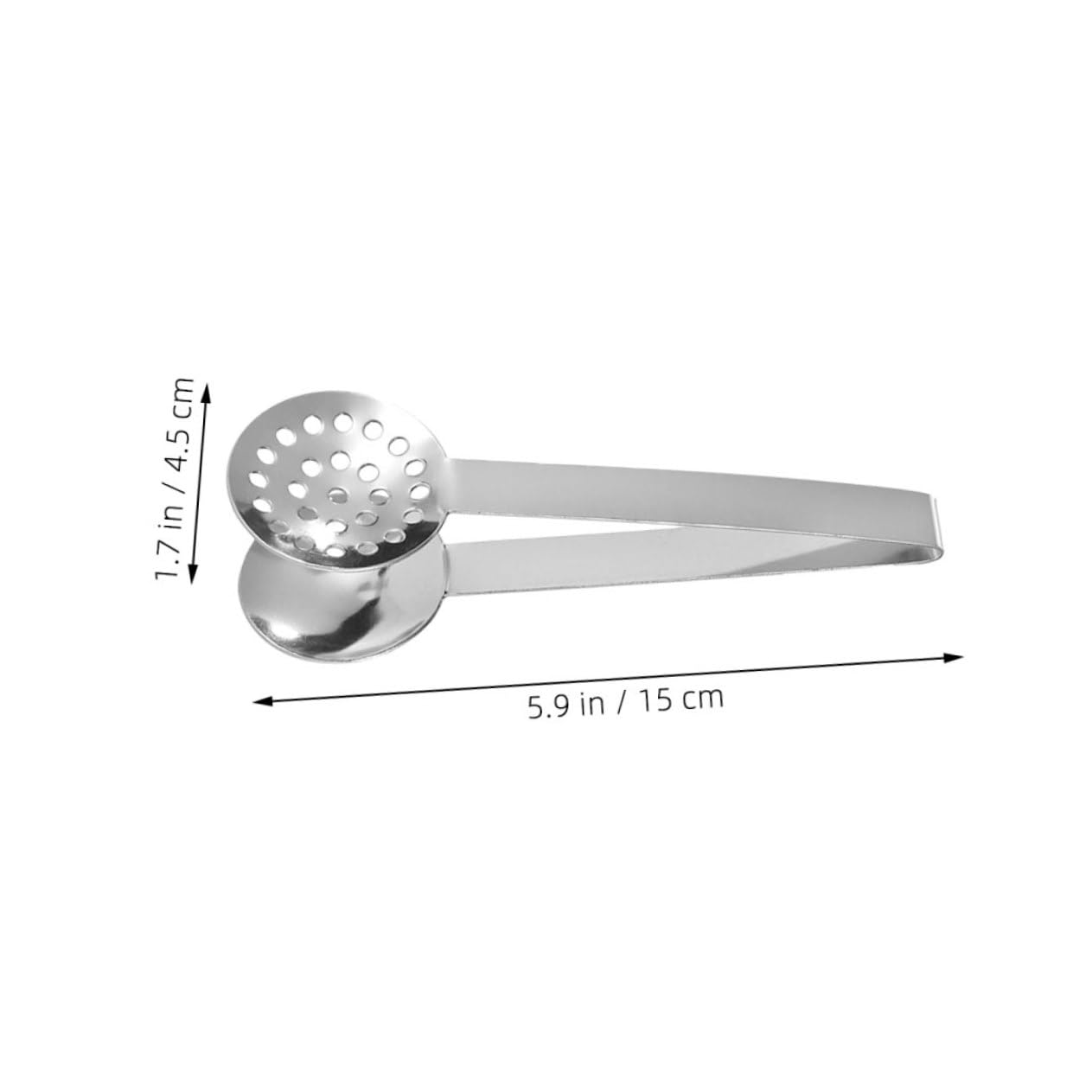 CIYODO 2pcs Stainless Steel Tea Bag Squeezer Tongs Versatile Clip for Gripping Sugar Cubes Ice Cubes Lemon Slices Space Saving Design for Kitchen Travel Dishwasher Safe