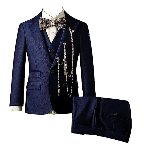 Costume trois pièces garçon avec veste gilet et pantalon pour mariage et cérémonie