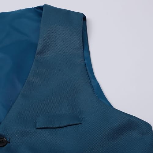 Herren-Freizeitjacken, Anzugjacken für Herren, Herrenanzug, schmal, 3 Anzüge, Business, Hochzeit, Party, Weste und Hose, Mantel-Outfit für Herren, blau, S – Bild 7