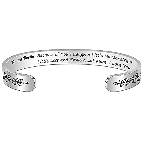 Btysun Bracelets for Women Mothers Day Bracelet Gifts from Daughter Inspirational Gifts for Women Graduation Gifts for Her Motivational Birthday Cuff Bangle Friendship Personalized Mantra Jewelry…