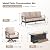 SUNSHINE VALLEY 4 Piece Black Metal Outdoor Patio Furniture Sets with Firepit Table, Patio Conversation Sets 1 3-Seater Sofa, 2 Swivel Sofa with 5.75" Thick Cushion Backyard Furniture for Deck, Beige