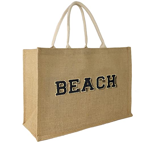 Image of Hibala Woven Large Beach Bag Straw Beach Tote Handmade Weaving Shoulder Tassel Bag Handbag