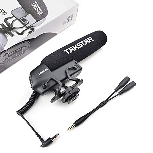 TAKSTAR SGC-600 Mikrofon Camcorder-Mikrofon Kondensator-Aufnahme-MIC für Nikon für Canon DSLR-Kamera DV-Camcorder (3,5 mm Schnittstelle) Professionelles Videozubehör mit Windschutz - Image 8