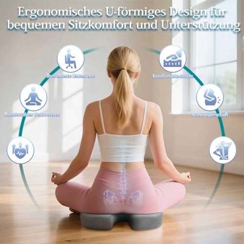 Ecosafeter Coussin de Chaise Coussin Coccyx Coussin Anti Escarres Fessier – vue 4
