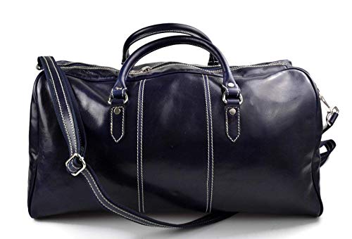 Sac de voyage en cuir bleu mixte, l'esprit d'aventure et de liberté au quotidien