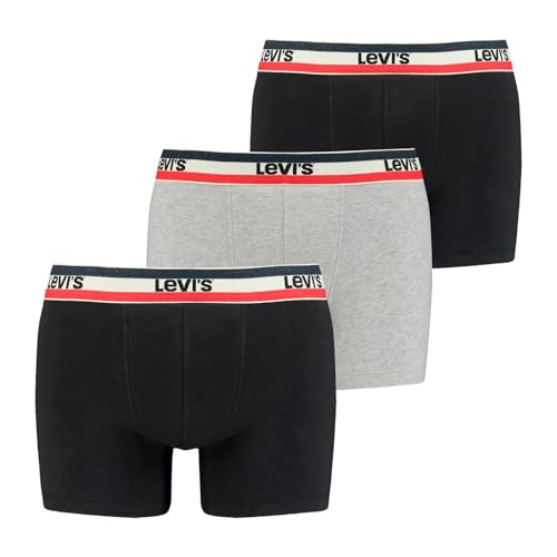 Levi's Herren Boxer Underwear, Black/Grey, XXL 1