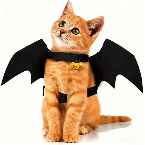 Halloween Dog Bat Wings Costume, Pet Halloween Cosplay Party Dress Up Costume for Small Dogs Cats
