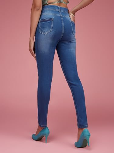 Image of Miss Chase Women's Skinny Fit High Rise Regular Length Denim Stretchable Jeans
