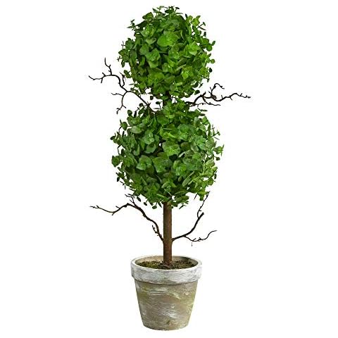 Nearly Natural 2ft Eucalyptus Topiary Cover