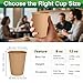 PULOSPACK 200 Pack 8 oz Brown Disposable Paper Coffee Cups, Durable Leak-Proof Kraft Paper Cups for Hot/Cold Drinks, Unbleached Paper Cups for Home, Office, Party, Cafes, Events 3