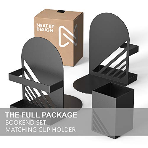 Neatly Made Iron Arch Modern And Decorative Bookends For Heavy Books thumb #5