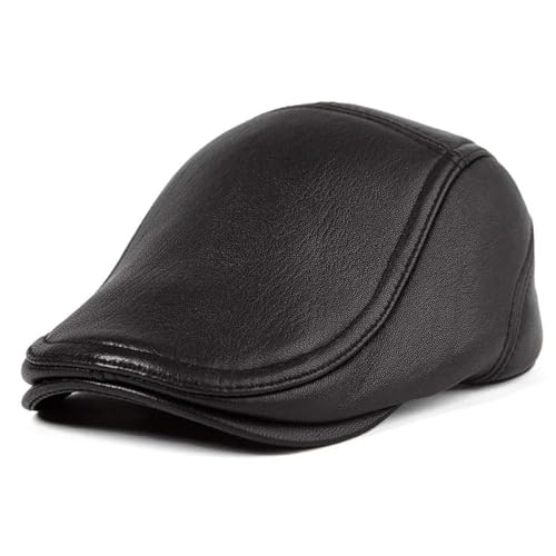 Casquette de baseball bonnet adulte en cuir avec cache-oreilles homme