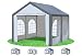 Produktbild Stabilezelte Partyzelt 3x4m Modular Pro PE mit Fenster GRAU Weiss