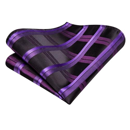 Image of Hi-Tie Mens 70inches Tie Set Extra Long Necktie for Men Cufflinks Handkerchief Big Tall Men Business Wedding