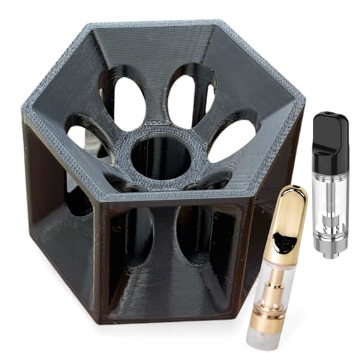 Delta Loom Hexagon 510 Cartridge Storage Stand - Upright Holder for 6 Cartridges and 1 Pen - Desktop Organizer - Black