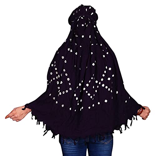 Image of Cotton Long Scarf Cum Mask Scarves Usable for Vehicle Driver | White Printed Design Fabric | Universal Size | Soft & Breathable Sun Protection | For Girl & Women