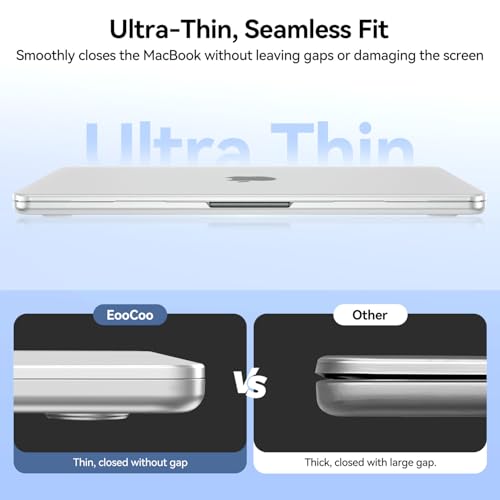 Image of EooCoo Case Compatible with MacBook Neo 13 inch 2026 Model A3404 with A18 Pro chip, Matte Lightweight Hard Shell Scratch Resistant Protective Cover, Original Clear