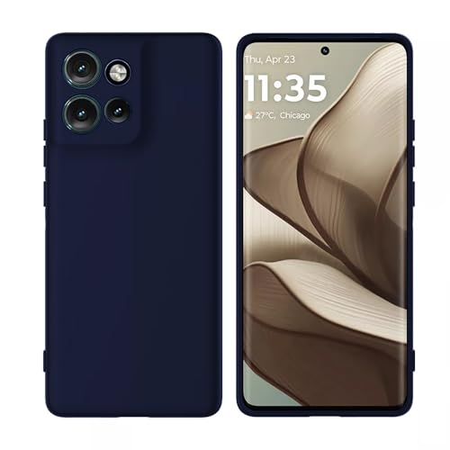 Image of Back Cover for Motorola Moto Edge 50 Neo 5G | Full Camera Protection | Premium Liquid Silicon Case | Flexible Bumper Case for Motorola Moto Edge 50 Neo 5G (Dark Blue)