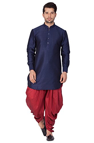 Image of VM Men's Silk Blend Kurta Pyjama Set
