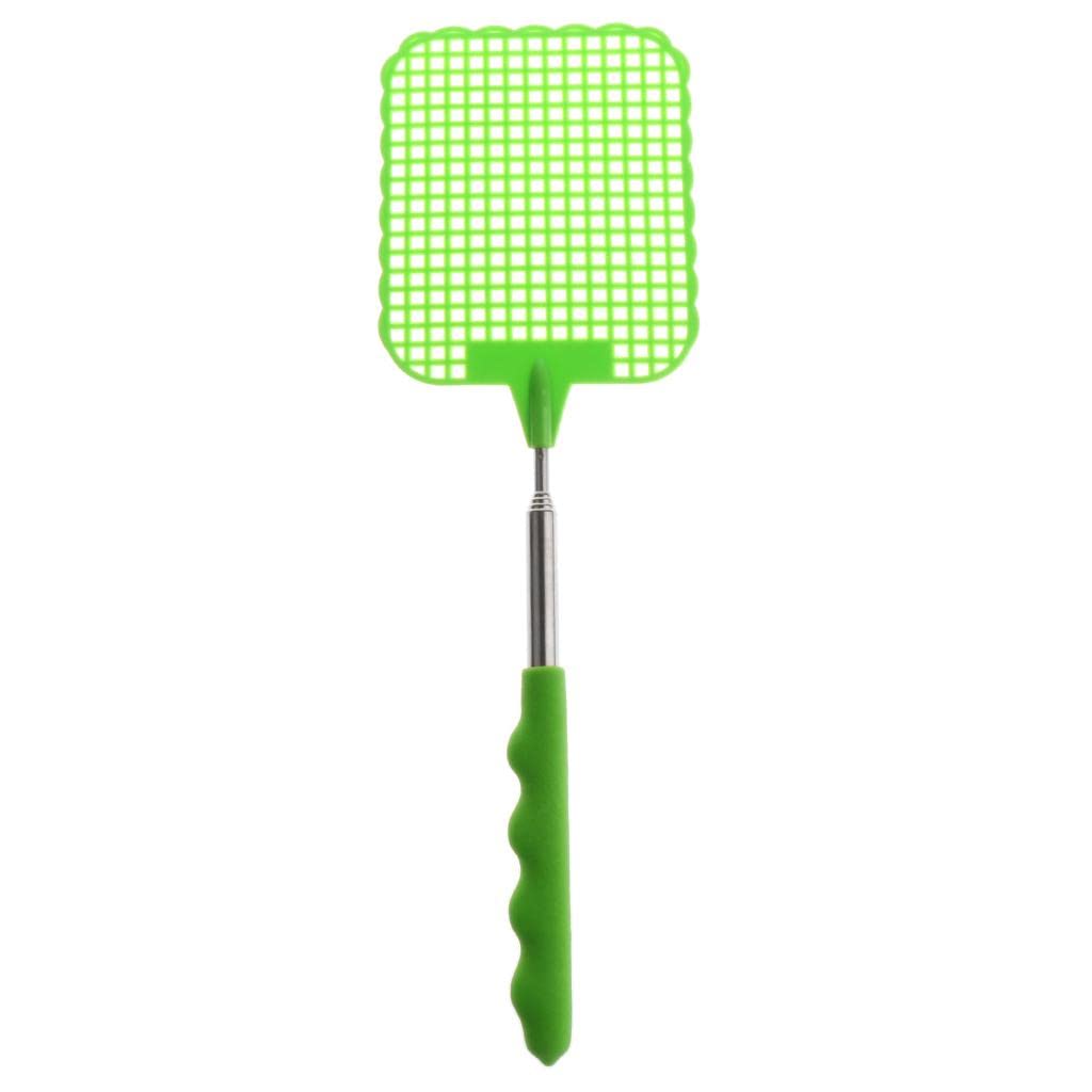 ATORSE Fly swatter Retractable Kill Mosquitoes Flies Telescopic Plastic Green-image-16