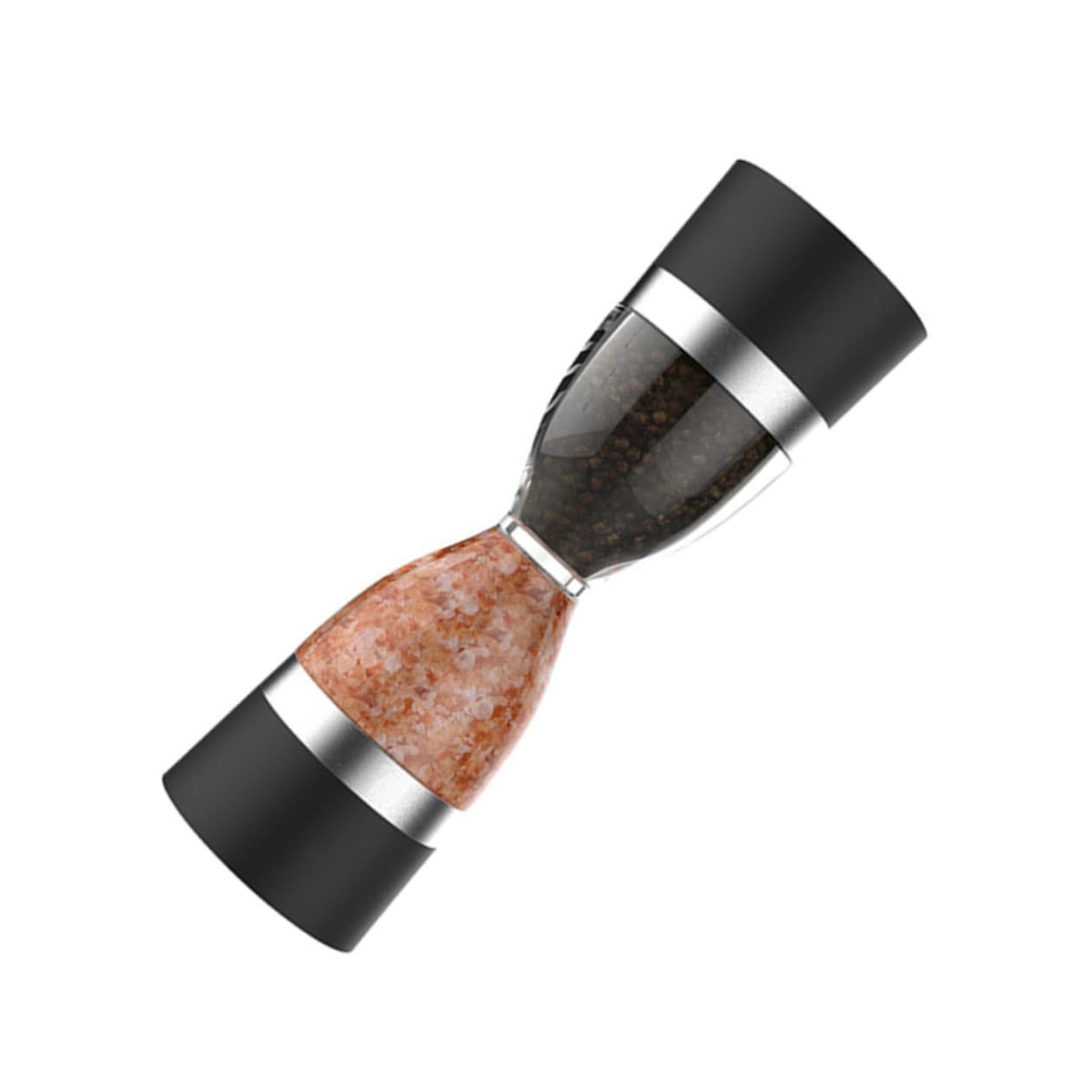 STOBAZA Dual-purpose Manual Ceramic Core Pepper Mill Salt Grinder Black Kitchen Tool for Storing and Grinding Seasonings Wear-resistant Design