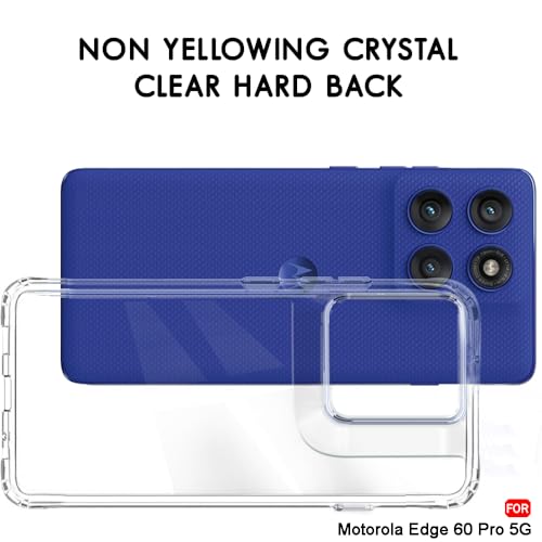 Image of TheGiftKart Ultra-Hybrid Crystal Clear Back Case Cover for Motorola Moto Edge 60 Pro 5G | Shockproof Design | Hard Back Cover Case for Motorola Moto Edge 60 Pro 5G (PC & TPU, Transparent)