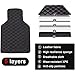 4Pcs Car Floor Mats for Mercedes Benz S Class A217 Cabriolet 2014-2023 2024 2025, Leather Waterproof Non Slip Floor Liner All Weather Car Carpet Interior Accessories,Black