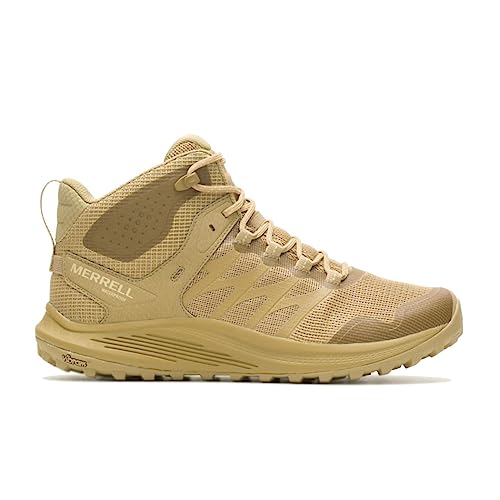 Merrell Bota militar masculina Nova 3 Tactical Mid impermeável, Coiote escuro, 7.5 Wide