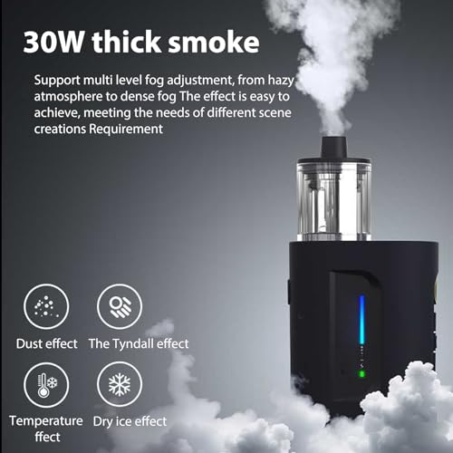 Máquina de humo portátil Andoer de 30 W con control remoto, 5 niveles de densidad de humo para fotografía, transmisiones en vivo, bodas y actuaciones en escenario, ligera con sensor de inclinación miniatura 6