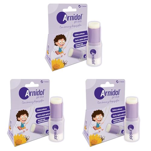 Arnidol - Gel Stick, Calma, Refresca y Reconforta la Piel, Efecto Frío, con Ingredientes de origen natural como Árnica y Harpagofito, Apto a Partir de los 3 Meses de Edad - 15 g (Paquete de 3)