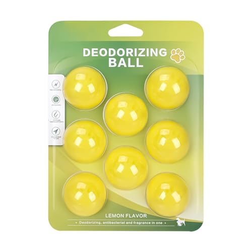 Bolas neutralizantes de olores – 8 unidades naturales de larga duración, de frutas, eliminador de olores para perros, para armario, armario, alfombras, muebles, baño, dormitorio