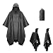 Produktbild SCHYIDA 3 in 1 Regenponcho Regencape Regenmantel Raincoat Regenjacke Fahrrad Regenponcho mit Aufbewahrungstasche Wasserdicht Schwarz Regenmantel Lang Rain Coat 2.1 * 1.4M Rain Poncho für Damen, Herren