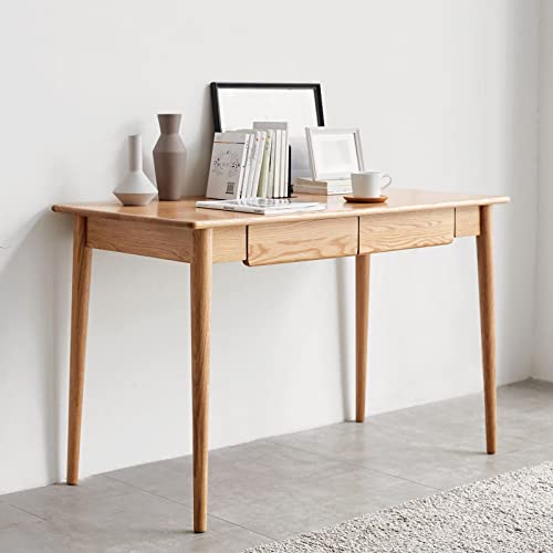 Frithjill Home Office Writing Desk, Solid Wood Workstation Table With 2 Drawers For Small Spaces #TOP1
