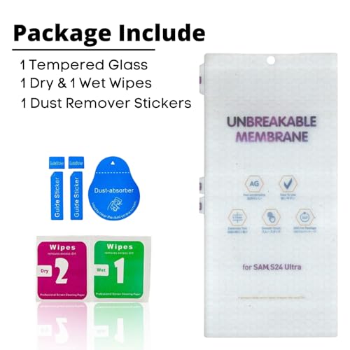 Image of TechTrendz Unbreakable Hydrogel Membrane TPU Matte Front Screen Protector Guard Compatible with Samsung Galaxy S24 Ultra 5G (It is not Tempered Glass)
