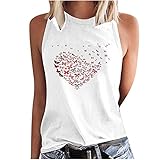 Wirziis Summer Womens Cute Tank Tops Casual Trendy Sleeveless Heart Crewneck Tunic Top Ladies Sexy...
