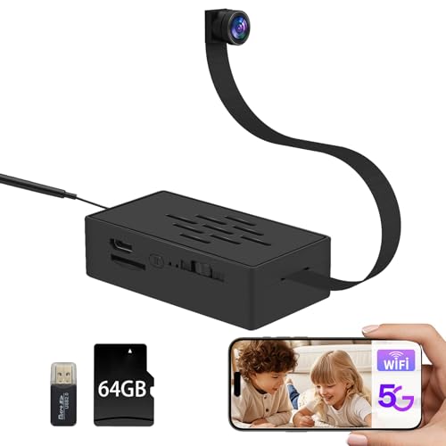 QETATIY 1080P Camera DIY Module, 5G/2.4G WiFi Nanny Cam with Motion Detection 140° Wide Angle,...