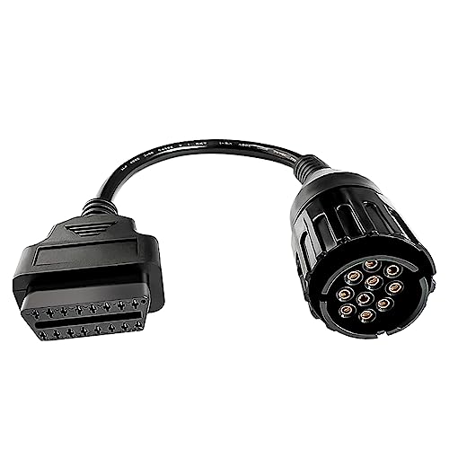 PARANNIC BMW Motorcycle OBD2 Adapter 10P to 16P, 1996-2016