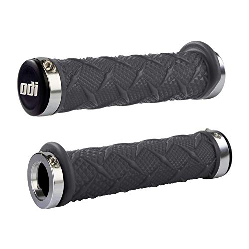 Revêtements ODI X-Treme Quad Lock-On graphite en aluminium anodisé argent