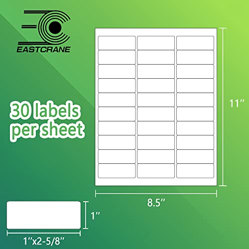 1" X 2-5/8" Printable Mailing Address Labels,4,500 Sticker Labels(150 Sheets),White Blank Labels For Laser/Inkjet Printer,Permanent Adhesive Name Labels Compatible With 5160, 5260 For Fba Labels #TOP1