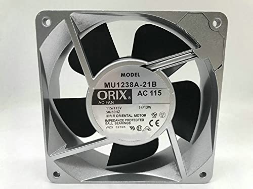 MU1238A-21B 115V 14/13W 12CM 12038Aluminum Frame Cooling Fan