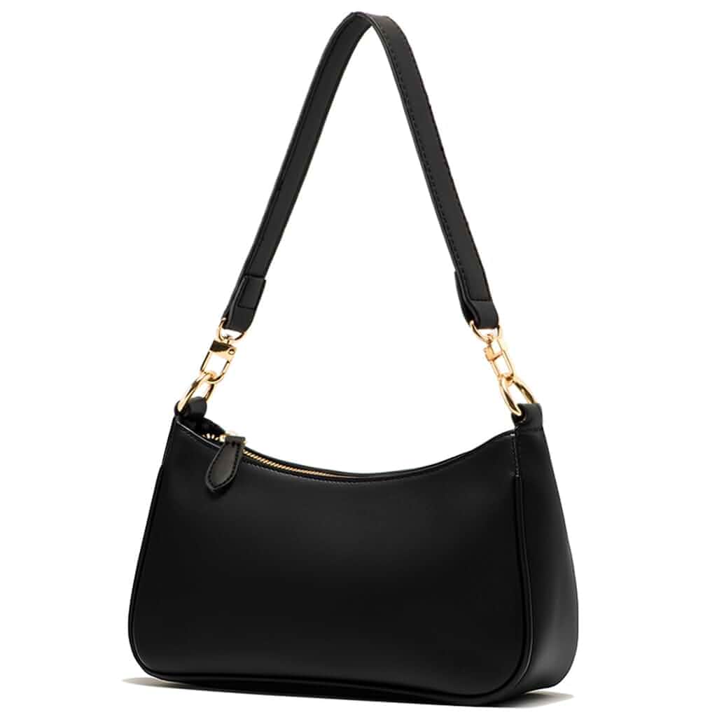 VODIU Shoulder Bag for Women, Clutch Tote Handbags Small Purse Hobo Bag Cute White Purse with 2 Removable Straps and Zipper Closure; Use as an Underarm, Crossbody, Clutch, or Tote Bag