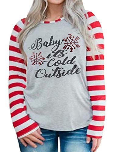 Christmas Tops for Women Plus Size 4X Color Block T Shirt Tunics B 26W