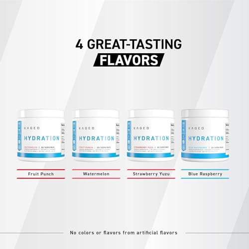 Image of Kaged Hydration Electrolytes Powder | Red Raspberry | Hydra-Charge Sports Drink Mix | Pre, Post, Intra Workout | Low Carb, Vegan, Gluten Free | Supplements for Men & Women | 30 Servings