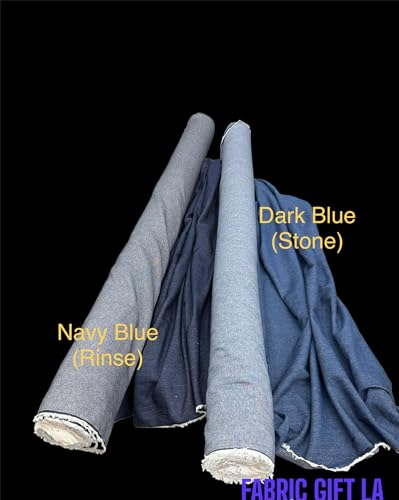 Premium Washed Denim Fabric - 100% Cotton - Lightweight 6 Oz - 60" Wide Dark Blue Stone - Perfect for Apparel and Home Decor 5 Premium Washed Denim Fabric - 100% Cotton - Lightweight 6 Oz - 60" Wide Dark Blue Stone - Perfect for Apparel and Home Decor - Image 4