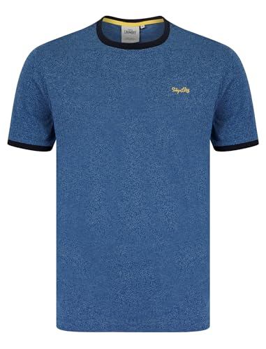 Tokyo Laundry Men's 'Trevor' Grindle Cotton Blend Crew Neck Ringer T-Shirt Light Blue